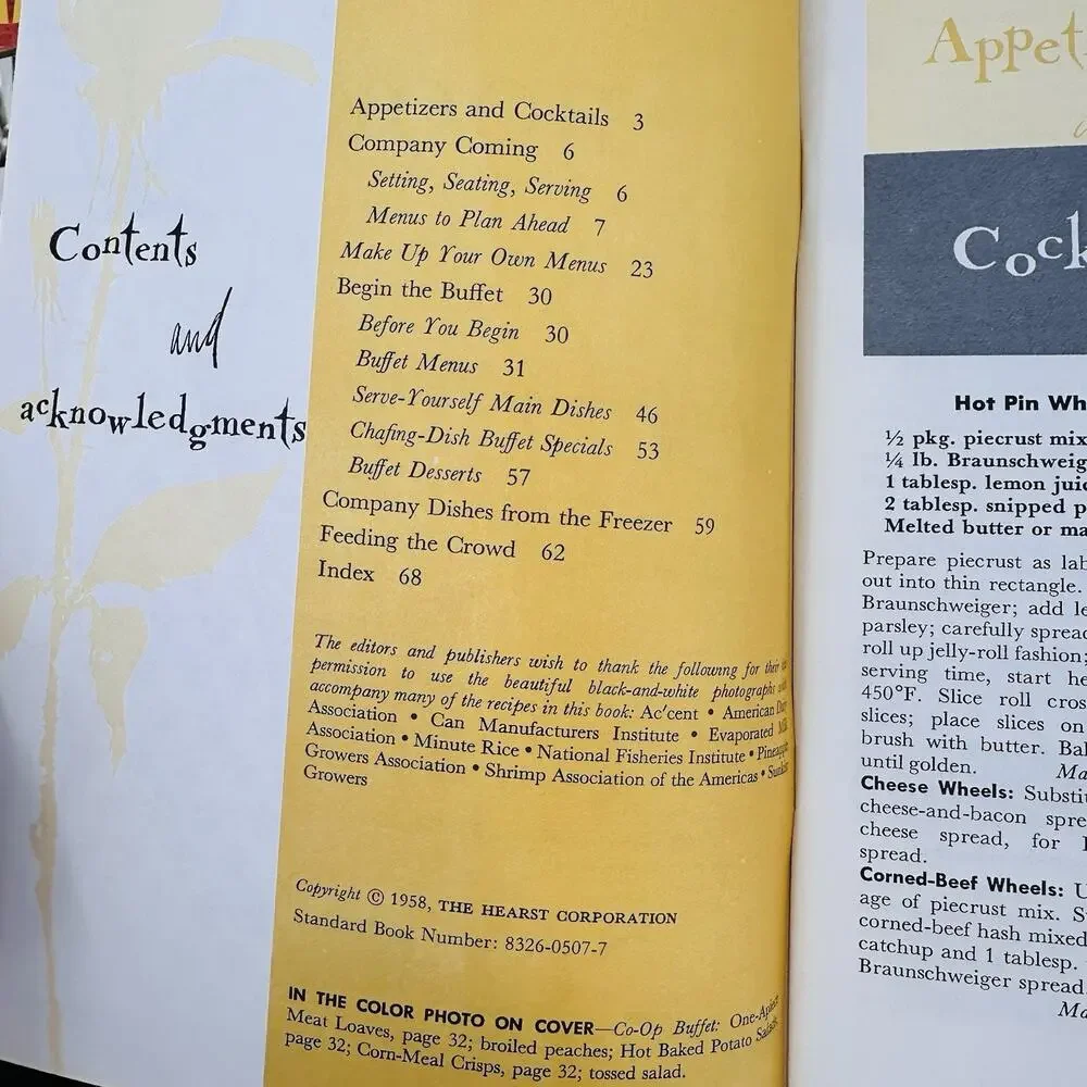 Vintage Good Housekeeping's Company Meals & Buffets Pie CIA CASSEROLE Cookbooks
